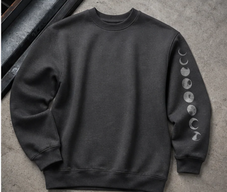 Sweatshirt kol baskısı için Afri DTF Baskı örnek uygulaması